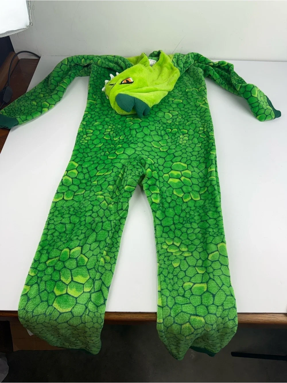 Dinosaur Youth Child Size M 10-12 Saint Eve Costume Pajamas Green One Piece